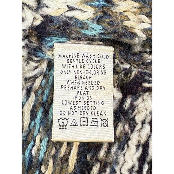 Vtg Evan Picone Fair Isle Chunky Knit Wool Blend Cardigan -Toggle Buttons Sz S - Picture 10 of 11